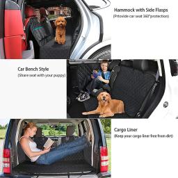 Newpet Capa para assento de carro para o banco traseiro do carro à prova d'água Tapete de viagem para cães de estimação, gato, cão, transportador, rede de carro, protetor de almofada - Image 4