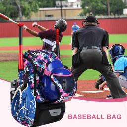 Saco De Beisebol Impermeável Da Juventude, Softball Bag, Mochila para Suporte De Luvas De Morcego, Capacetes, Compartimento De Sapatos - Image 3