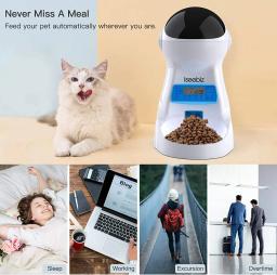 Iseebiz 3l alimentador automático para animais de estimação dispensador de comida inteligente para gatos cães temporizador tigela auto gato do cão suprimentos alimentação para animais de estimação registro voz - Image 5