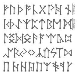 Estêncil de runas de metal, alfabeto antigo, modelo de plantillas futhark, fonte gótica, estênceis de letras para pintura, artesanato de gravação - Image 3