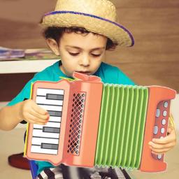 Crianças dos desenhos animados acordeão mini brinquedo instrumentos musicais crianças instrumento musical presentes educativos para crianças iniciantes - Image 4