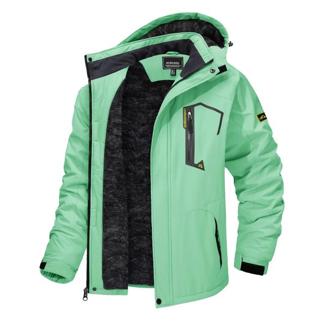 KEFITEVD Jaqueta Masculina Inverno Lã Grossa Impermeável Térmica para Caminhada 1 Peça