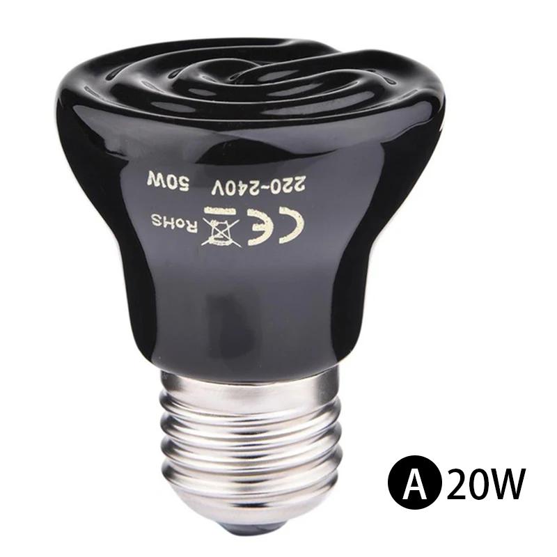 Lâmpada de aquecimento térmica cerâmica do animal de estimação do vapor da lâmpada de aquecimento do animal de estimação do distante-infravermelho lagarto tartaruga répteis box warmer 20w/60w/100w - Image 1
