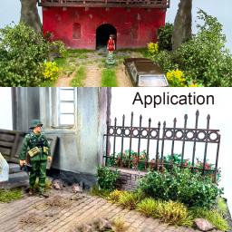 Bush militar para DIY Model Scene, Layout de trem ferroviário, construção de materiais de paisagem, modelagem, decoração Diorama, 1: 35 - Image 6