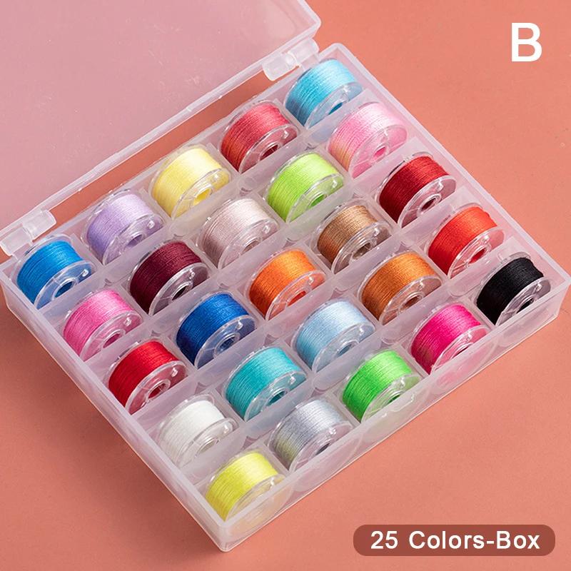 Conjunto De Caixa De Bobinas De Costura, Multicolor, Carretel De Linha, Carretéis De Máquina De Ponto, Acessórios De Costura - Image 1
