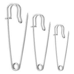 10/15 pçs grandes pinos de segurança 2 "3" 4 "resistente sortido cobertor pinos de bloqueio de mola de aço inoxidável fixadores para artesanato de roupas - Image 1