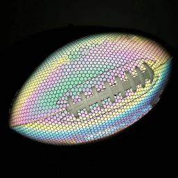 Bola de rugby reflexiva tamanho 3/6/9, bola de treinamento fluorescente luminosa, couro pu, bola padrão americana para jogo - Image 2