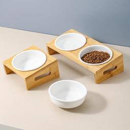 Tigela de cerâmica com boca inclinada, Pet Suprimentos para comer cães e gatos bebendo, Proteger a coluna cervical de tombamento - Image 2
