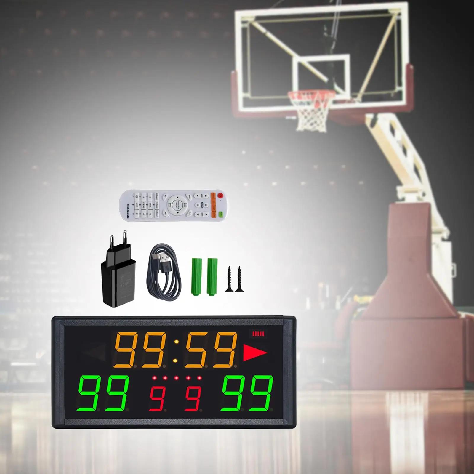 Leve placar digital para futebol, basquete, badminton, voleibol, portátil, distância de controle remoto, 33 pés a 49 pés - Image 1