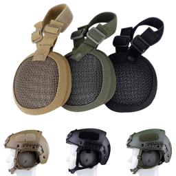 Malha de aço tático protetor de ouvido earmuff militar caça airsoft equipamentos proteção para ouvido capa paintball acessórios - Image 1