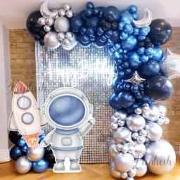 Astronauta e astronauta, fundo de papelão, adereços fotográficos, tema do foguete espacial, festa de aniversário, chá de bebê, bricolage, aniversário infantil - Image 2