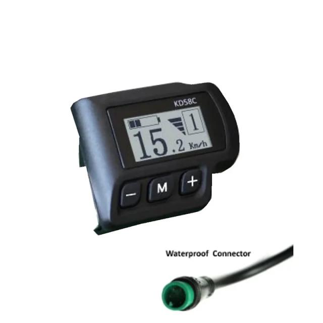 Kit de Conversão para Bicicleta Elétrica com Display LCD KD58C - Acessórios Essenciais para Mountain Bikes 24V, 36V e 48V