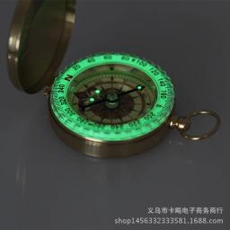 Bússola de cobre de latão portátil dourado, navegação com display noctilucência, acampamento ao ar livre e caminhadas, novo - Image 5