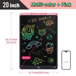 16/20 Polegada prancheta de escrita tablet para crianças, grande almofada de desenho eletrônico com tela colorida, brinquedo de comprimidos gráficos digitais - Image 6