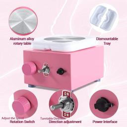 Mini máquina elétrica da roda da cerâmica, ferramentas DIY argila, mesa giratória e Sculpting Kit, cerâmica formando trabalho, 10cm - Image 6
