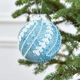 Lantejoulas Glitter Ball Ornamentos para Árvore de Natal, Decoração Pendurada, Bolas De Férias, 8cm - Image 2