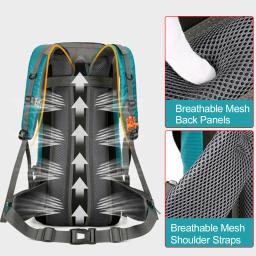 Weikani Large Capcity Caminhadas Mochila, Resistente à Água, Escalada, Camping, Trekking, Mochila de Viagem com Capa de Chuva, 70L - Image 3