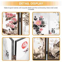 Mini Screen Folding Wall Divisor Decor, Home Sala, Tabela de Estudo, Estilo Chinês - Image 2