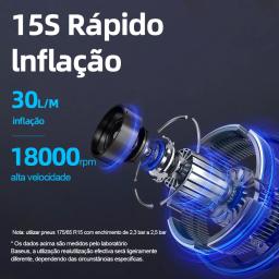 E-ACE-Inflator portátil sem fio de pneus, adequado para inflar rapidamente, baterias 6000mAh, adequado para bicicletas, motocicletas e carros - Image 5