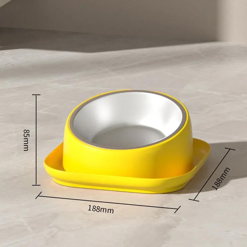 Tigela de comida para animais antiderrapante, alimentador antiderrapante com 15 graus de inclinação, guarda de segurança, pescoço, para cães, gatos, filhote de cachorro, gatinho - Image 1
