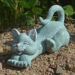 Kawaii Gato Sorridente Enfeites, Resina Encantos, Decoração para Casa, Miniaturas Artesanato, Mini Acessórios De Jardim - Image 4
