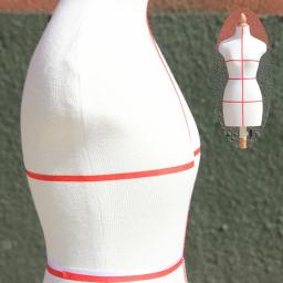 Desenho Grid Line Draping Tape, Manequim Pattern Making, Costura Whiteboard Marcação Tape, Artist Dress Form, 3mm - Image 6
