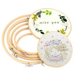 Ferramenta De Anel De Argola De Bordado De Bambu, Punch Needle Art, Ponto Cruz, Moldura Redonda, Ferramentas De Costura De Madeira, Suprimentos De Artesanato DIY - Image 3