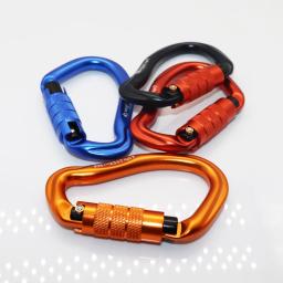 Pêra-forma Escalada Mosquetão, 23KN, Segurança Profissional Auto Lock, Fivela de segurança, Caminhadas Kit Sobrevivência, Equipamento de proteção - Image 3
