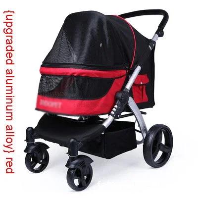 Carrinho Dobrável Big Dog Trolley com 4 Rodas Impermeáveis e Estrutura em Alumínio para Gatos e Cães até 50kg