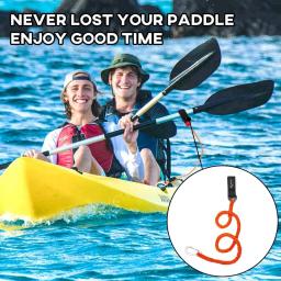 Ajustável Elastic Kayak Rod Lanyard, Canoa Paddle Leash, Pesca Remo, Corda De Segurança, Barcos Acessório, Rod Carabiner - Image 1