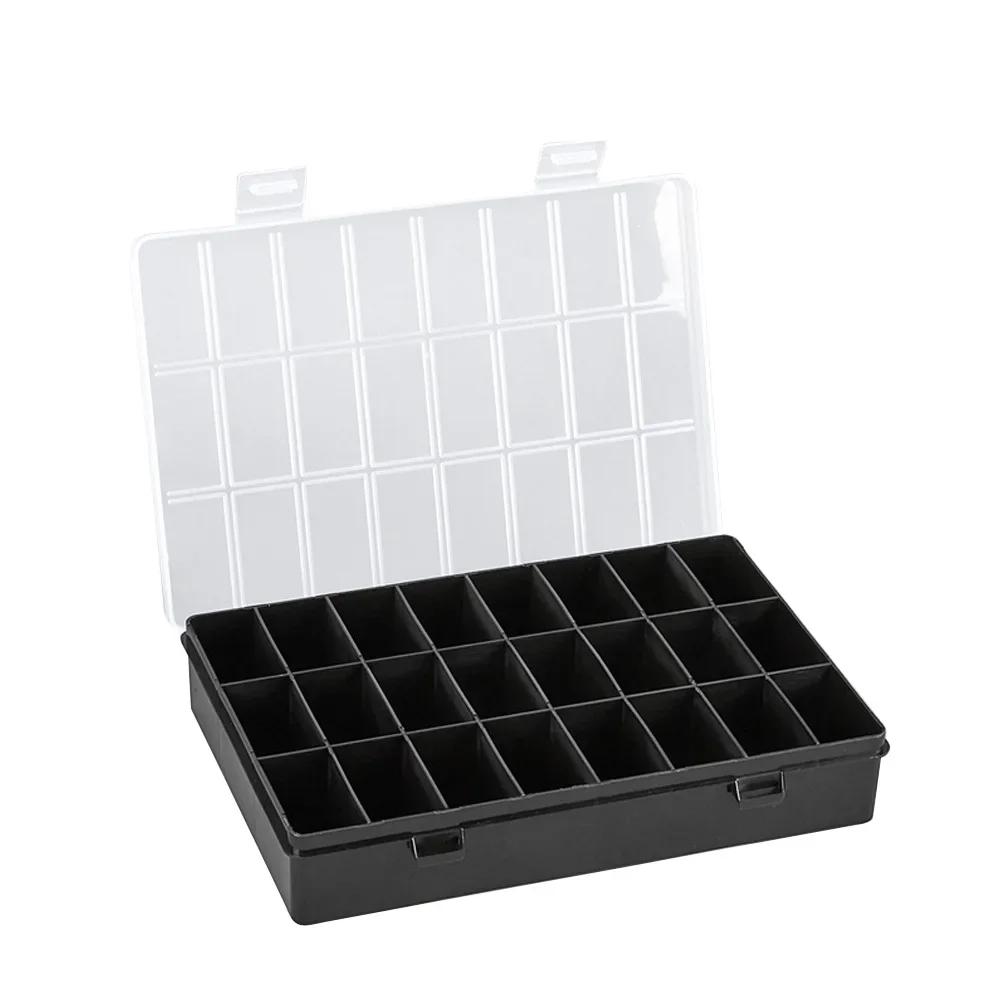 Compartimento De Plástico Caixa De Armazenamento, Talão E Parafuso Recipiente, Estojo De Armazenamento Em Casa, Organizador De Exibição, Jóias E Brinco Caixa, 24 Grades - Image 1