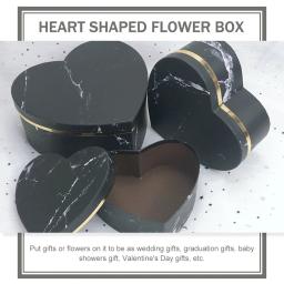 3 pces para presentes de luxo valentine coração caixas de arranjos de flores caixas de forma de coração caixas em forma de coração - Image 6