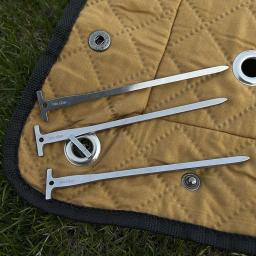 Aço inoxidável Outdoor Tent Pregos com Buraco, estacas à terra, Camping Spikes, Toldo Canopy, 12cm, 4Pcs - Image 4