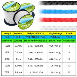 0.5 1 1mm trançado uhmwpe cabo oco baixo estiramento espectros linha divisor corda dublê kitesurfing corda de água salgada pesca linha - Image 2