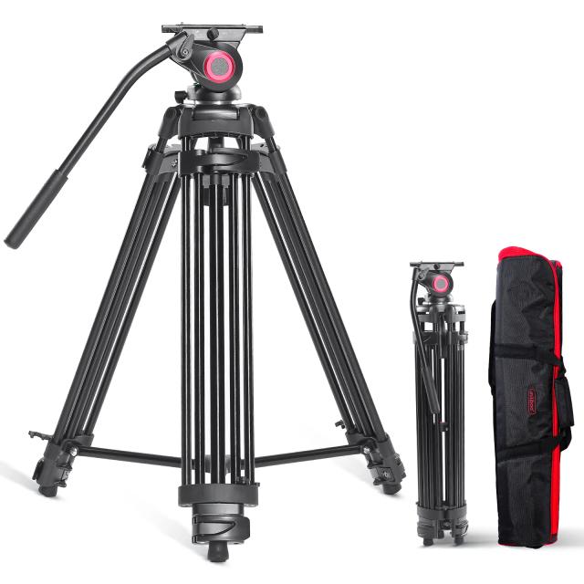 Tripé Profissional Miliboo MTT601A em Alumínio Heavy Duty para Câmeras DSLR e Filmadoras