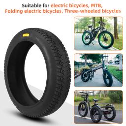 Ulip novo 20x4.0 Polegada pneu gordo fora de estrada à prova de punctura para snowmobile praia bicicleta elétrica 20*4.0 peças de pneus gordos antiderrapantes - Image 2