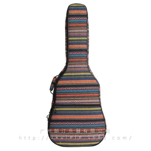 Estojo de guitarra elétrica e acústica com design étnico, impermeável e acolchoado, para instrumentos de 40 e 41 polegadas