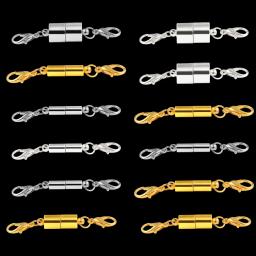 2 conjunto prendedores forte fivela magnética com lagosta fecho de couro cordão pulseira colar fim fecho conectores diy jóias fazendo - Image 4
