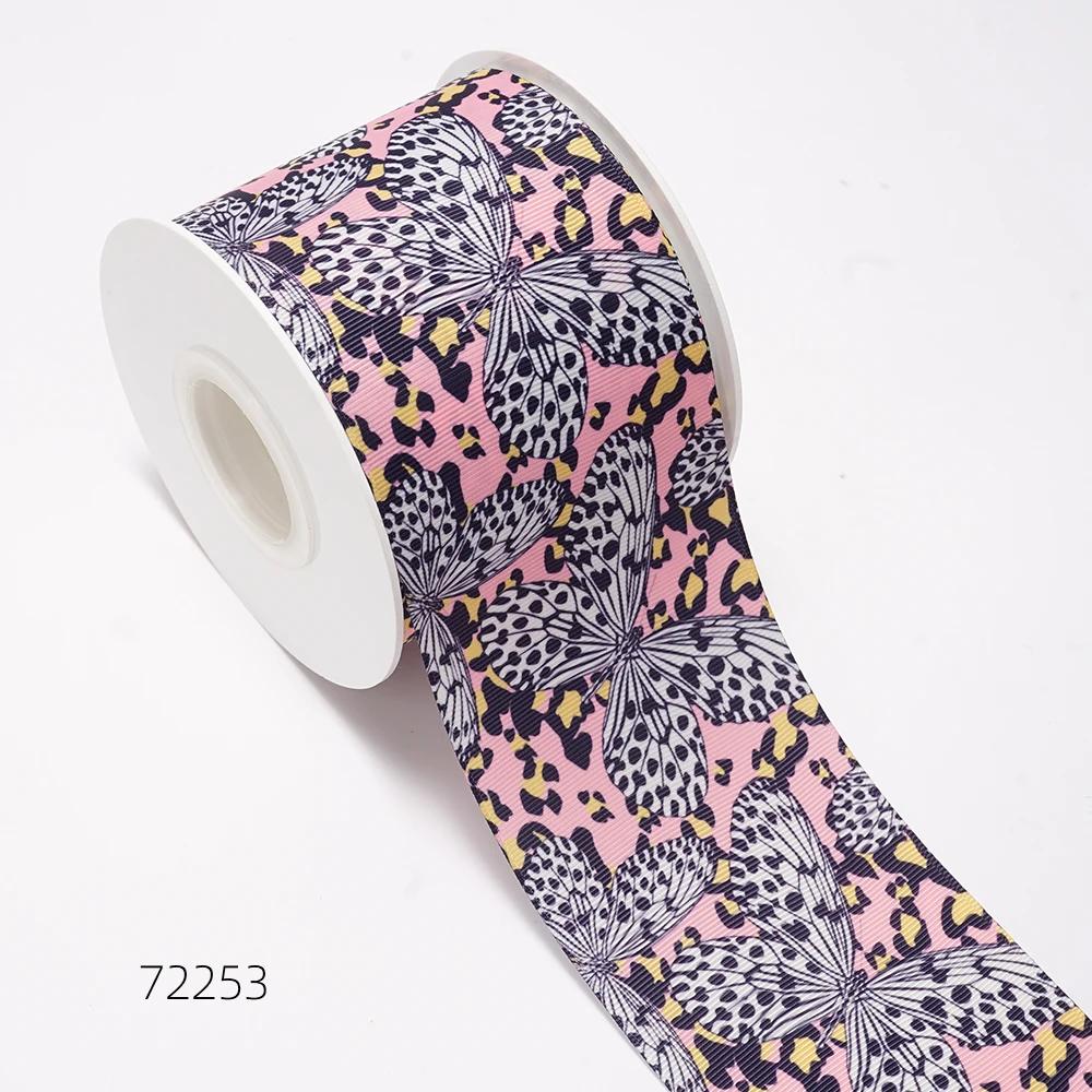 Grosgrain cetim fitas para arcos, Deometria impressa, Artesanato Decoração, Embalagem Suprimentos, DIY, 5 jardas 70929 - Image 1