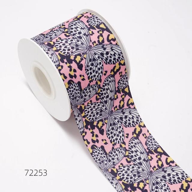 Fita de Grosgrain de Cetim com Geometria Impressa para Artesanato e Decoração - 5 Jardas 70929