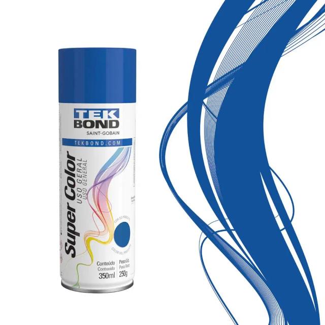 Tinta Spray Azul Tekbond 350ml para Uso Geral - 250g de Qualidade e Versatilidade