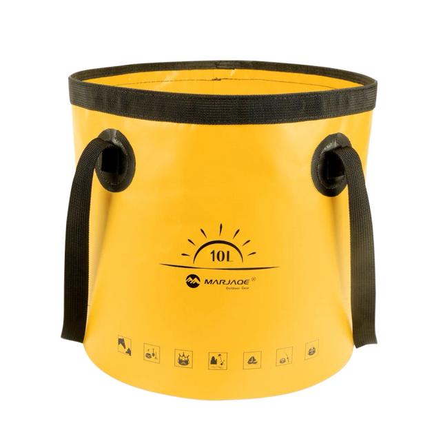 Balde Dobrável Multifuncional de 10L para Acampamento e Pesca, Impermeável e Ideal para Armazenamento de Água