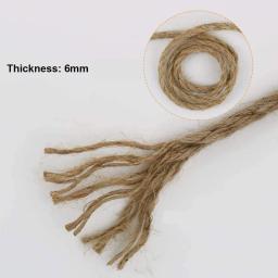 Fio de juta natural de 1-14mm, corda de juta vintage, serapilheira para artesanato diy, embrulho de presente, festa, decoração de casamento, 1-100m - Image 4