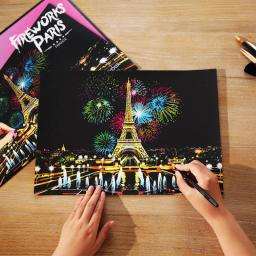 40.5*28.5cm Magia Scratch Arte Artesanato Mundo Paisagem Raspagem Pinturas Papel Adulto crianças brinquedos Criativos DIY Presentes - Image 5