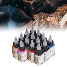 Conjunto de Tinta Tatuagem para Artistas, Kit Profissional, Prática Iniciante, Tinta Hobbyists, 14 Cores, 30ml por Garrafa - Image 4