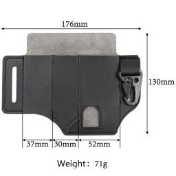 Bolsa de couro multiferramentas para caça ao ar livre, bolsa de armazenamento de ferramentas portátil, capa de couro, bolsa de couro para acampamento ao ar livre - Image 5