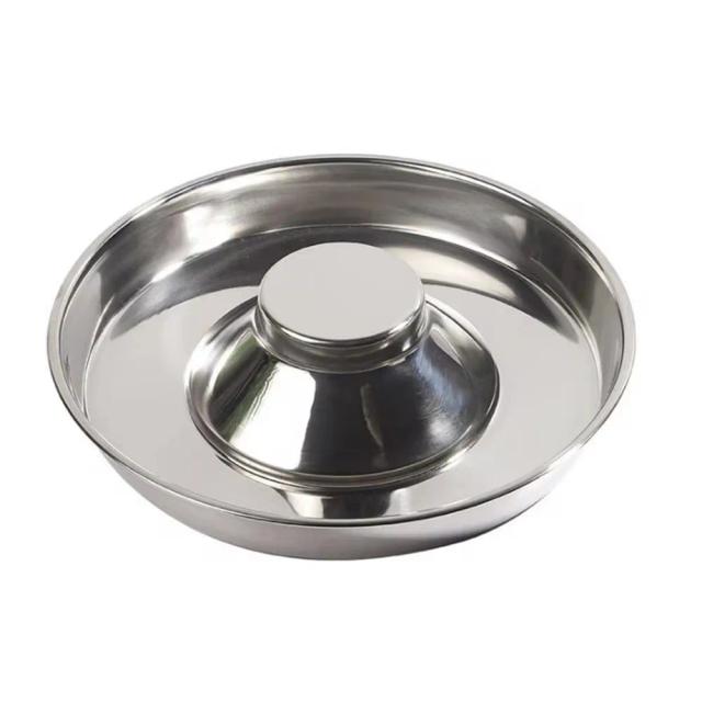 Tigela de Aço Inoxidável para Animais de Estimação: Bacia de Comida Lenta para Cães e Prato de Bebida para Gatos