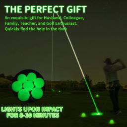Caitron Glow Bolas de golfe para esportes noturnos, brilho fluorescente no escuro, bola de golfe fluorescente, bolas brilhantes de longa duração, bolas luminosas, torneio - Image 5