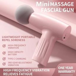 Mini Fascial Massage Gun, Máquina De Vibração, Relaxamento Muscular, Pescoço E Compressão Traseira, Massageador De Fitness Portátil - Image 2