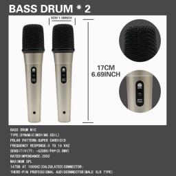 Desempenho profissional série Drum microfone captador, percussão Drum Kit, Pickup Mic, sem caixa - Image 3